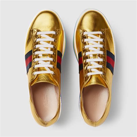 gucci gold shoes 2015|gucci gold sneakers.